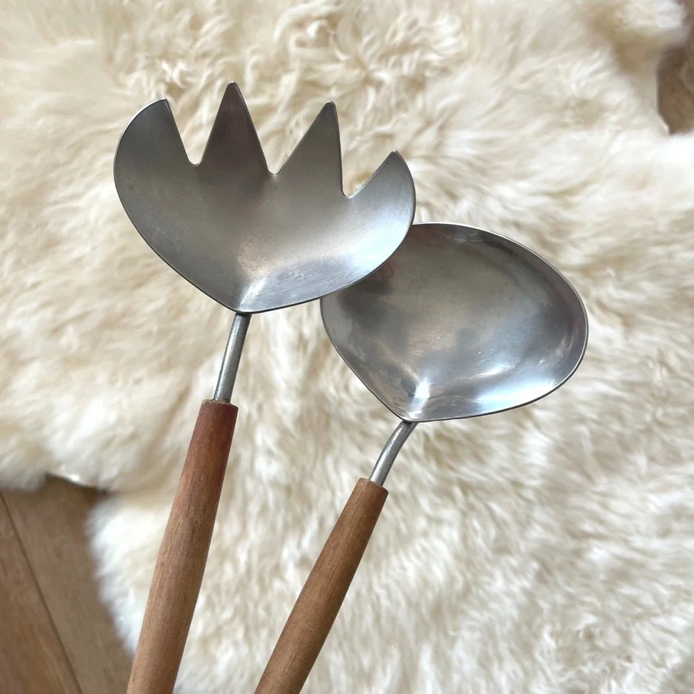 Vintage Mid-Century Modern Italian Salad Servers